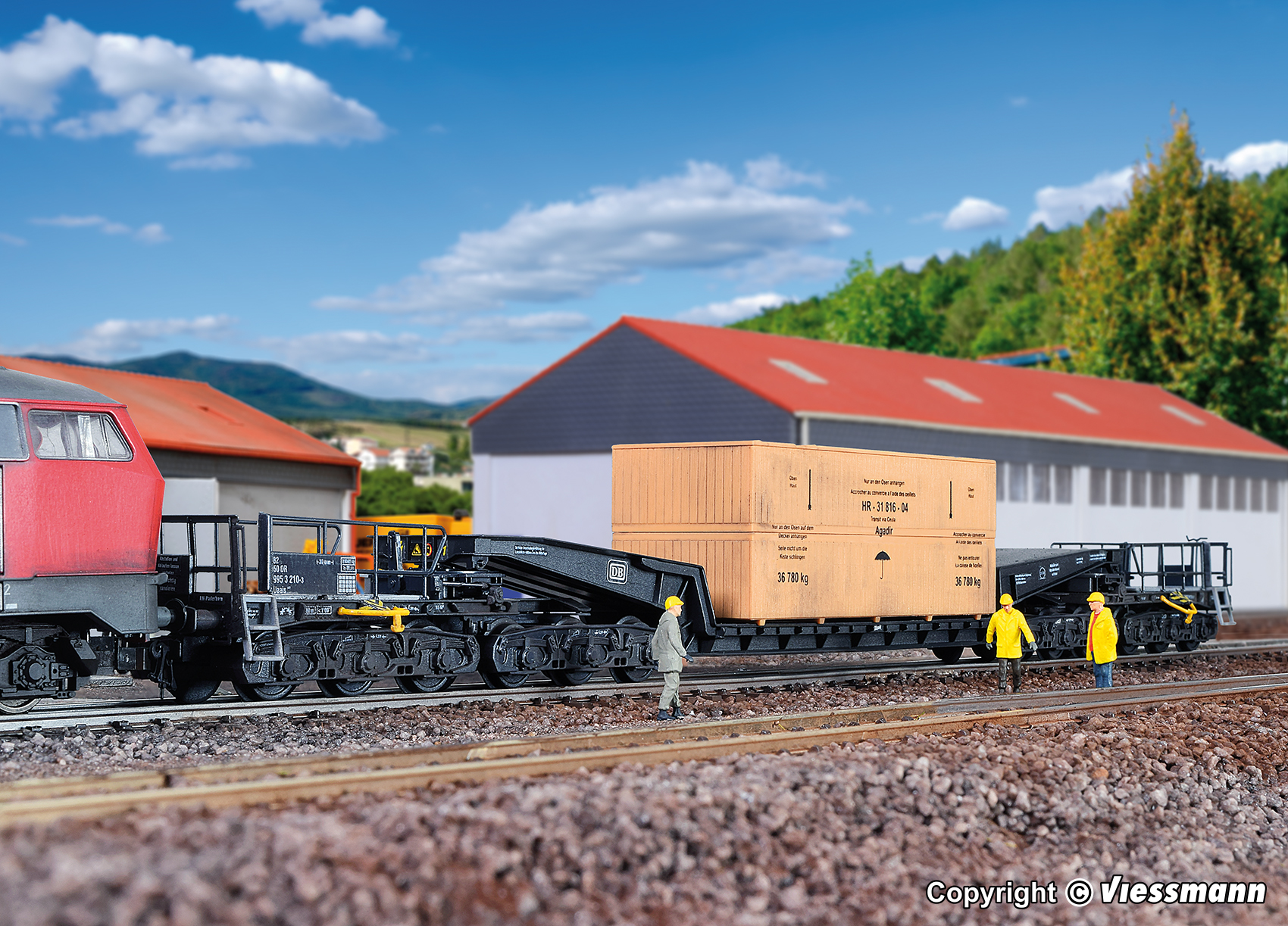 Kibri 16510 Schienentransport Übersee-Holzkiste