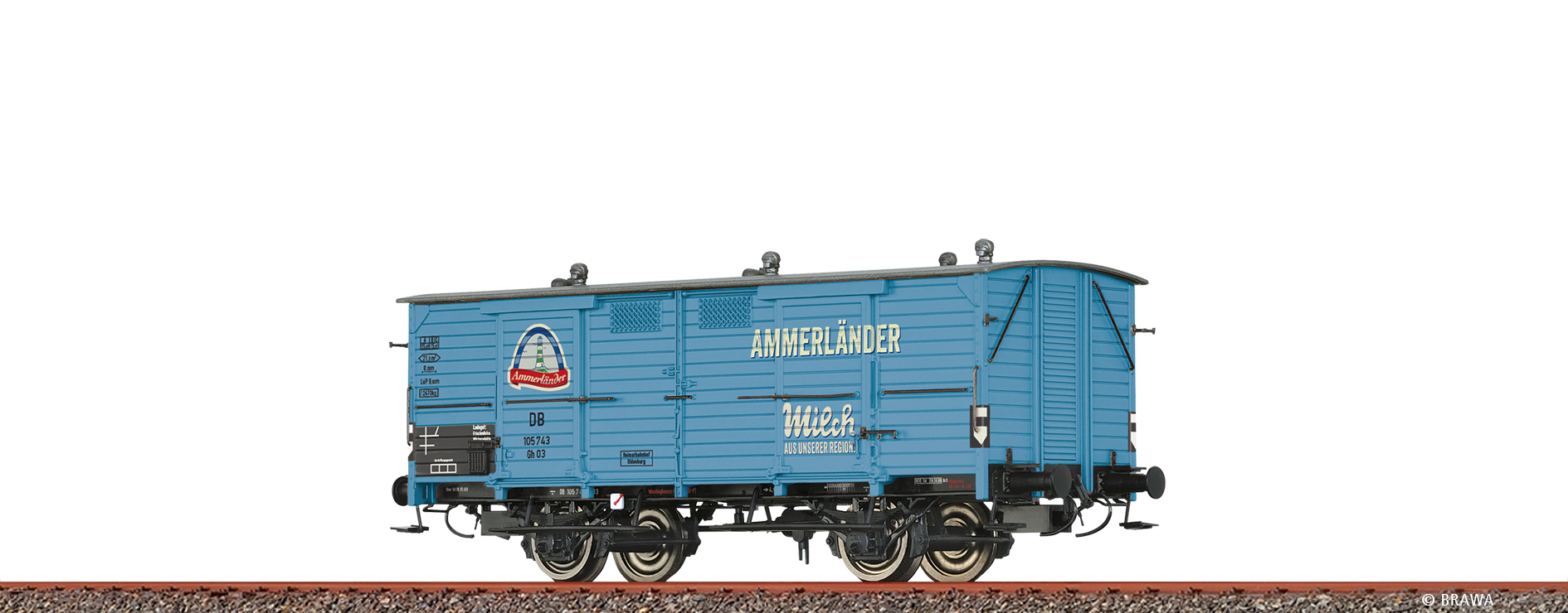 Brawa 50979 DB Milchwagen Gh03 "Ammerländer" Ep.3