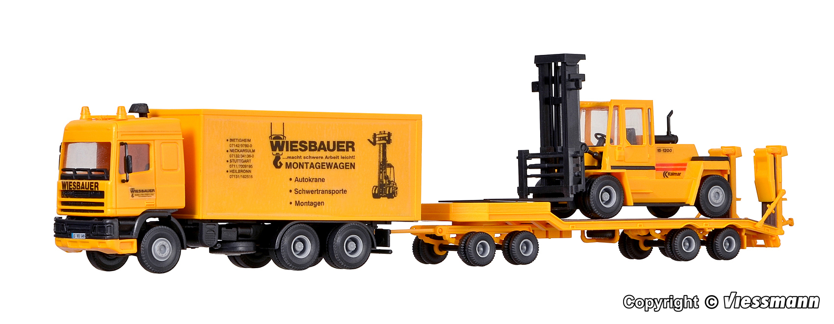 13580 DAF 95 Koffer m. Tieflader Wiesbauer