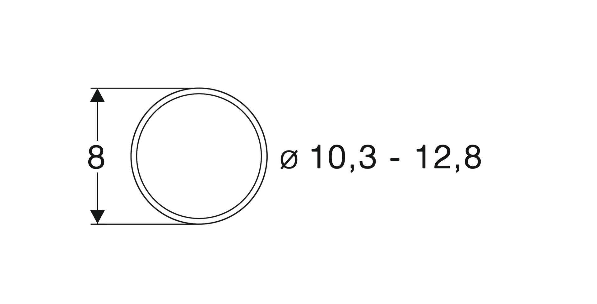 40069 Haftreifen 10,3 - 12,8 mm 10 St.