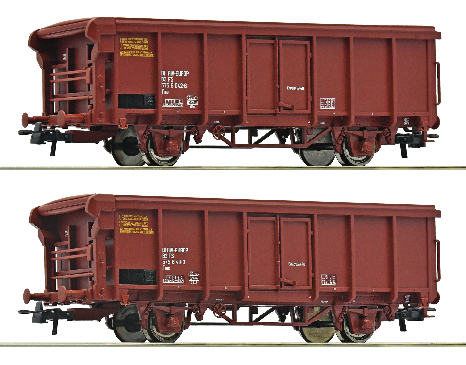 Roco 6600082 FS 2-tlg. Set: Rolldachwagen Ep.4