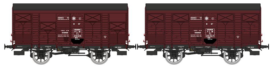 REE Modeles WB-735 PLM gedeckte Güterwagen-Set 2-tlg Ep.2