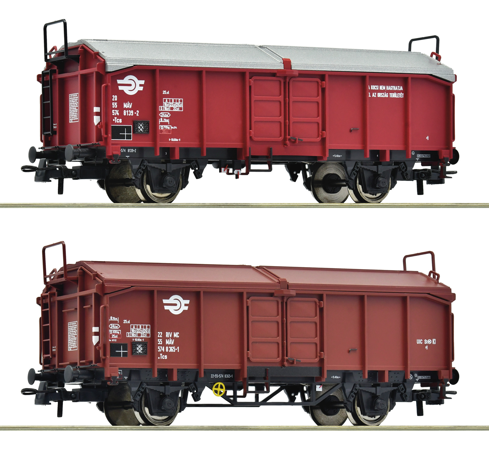 Roco 6600116 MAV Schiebedachwagen Tcs Set 2tlg. Ep.4