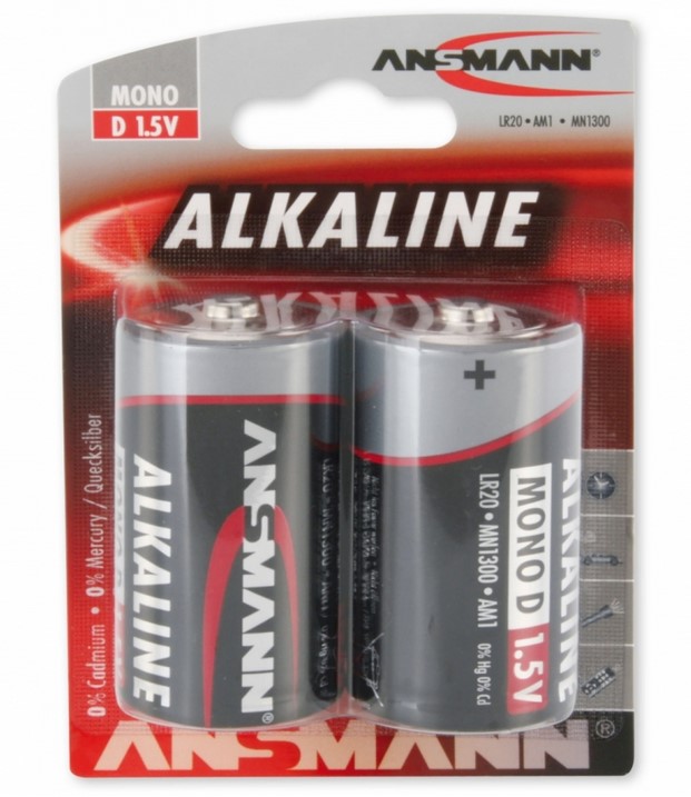 609047 Ansmann Batterie - 2 Mono D 1,5V