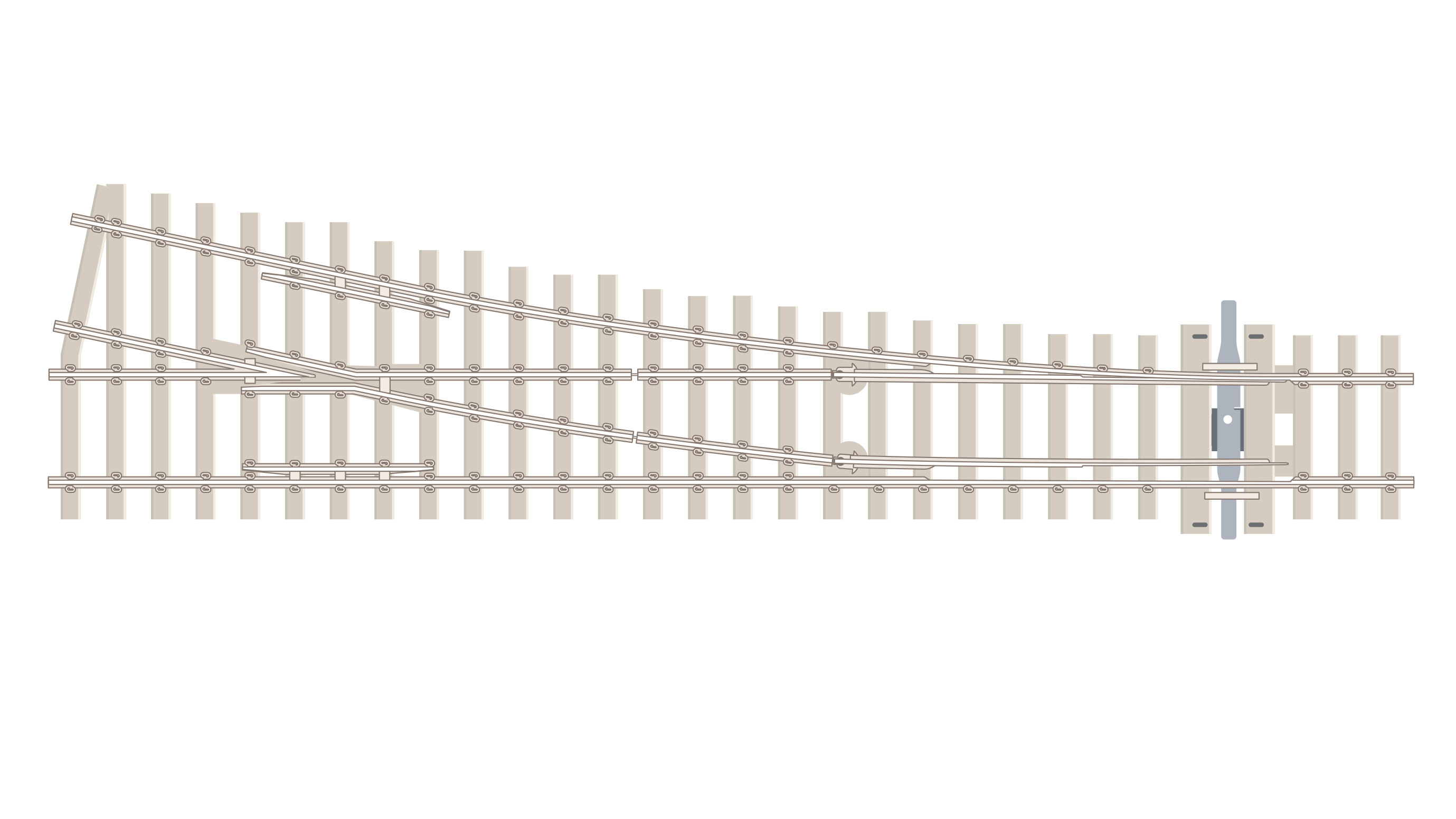 SLE1095 Weiche re.mittl.Rad.Betonschw.