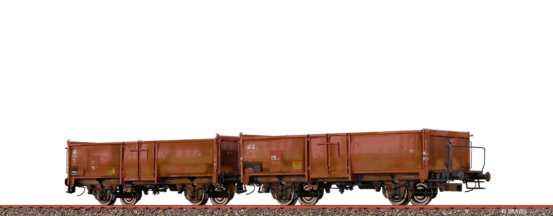 Brawa 48640 SBB Güterwg. E037 Set 2tlg. m.Beldg. Ep4