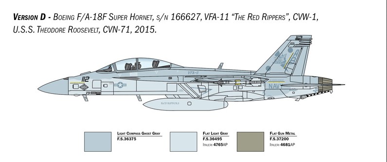 Italeri 2823 F/A-18F Super Hornet U.S. Navy