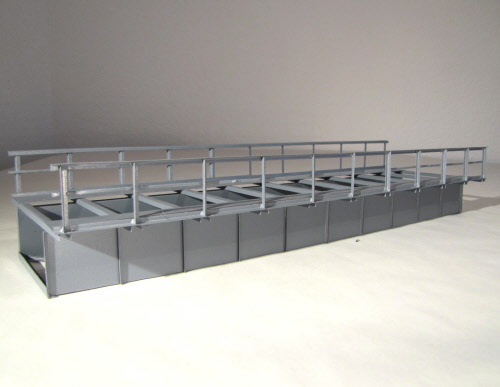 Hack T036 Blechträgerbrücke  36 cm, grau