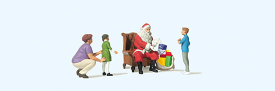 Preiser 10763 Weihnachtsmann im Sessel. Mutter mit