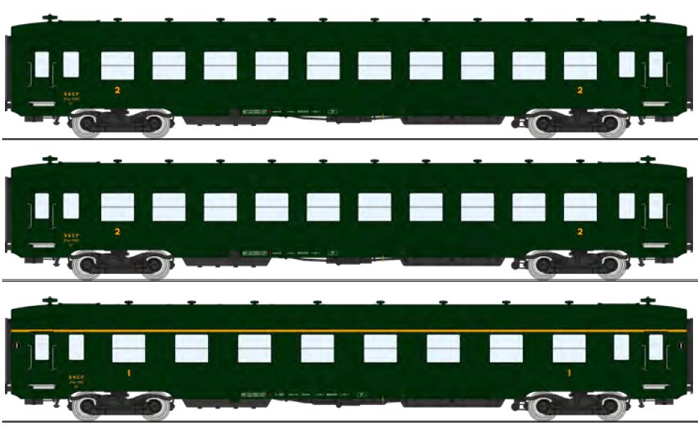 VB-389 SNCF Reisezugwg.-Set DEV AO 3-tlg Ep.3