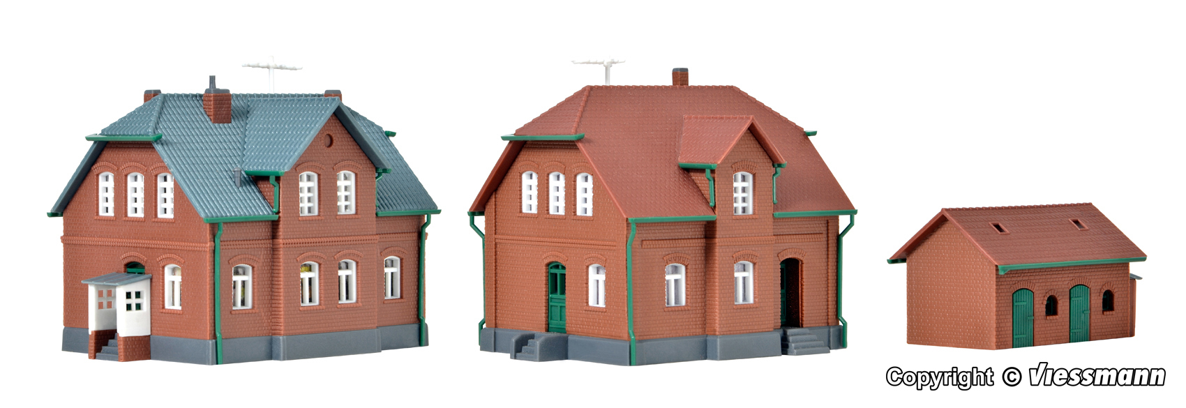 Kibri 36784 Werkswohnhaus mit Nebengebäude, 2 St.