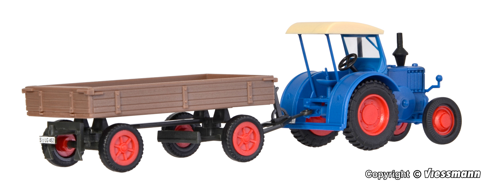 12232 Lanz Bulldog m. Fendt Gummiradwagen