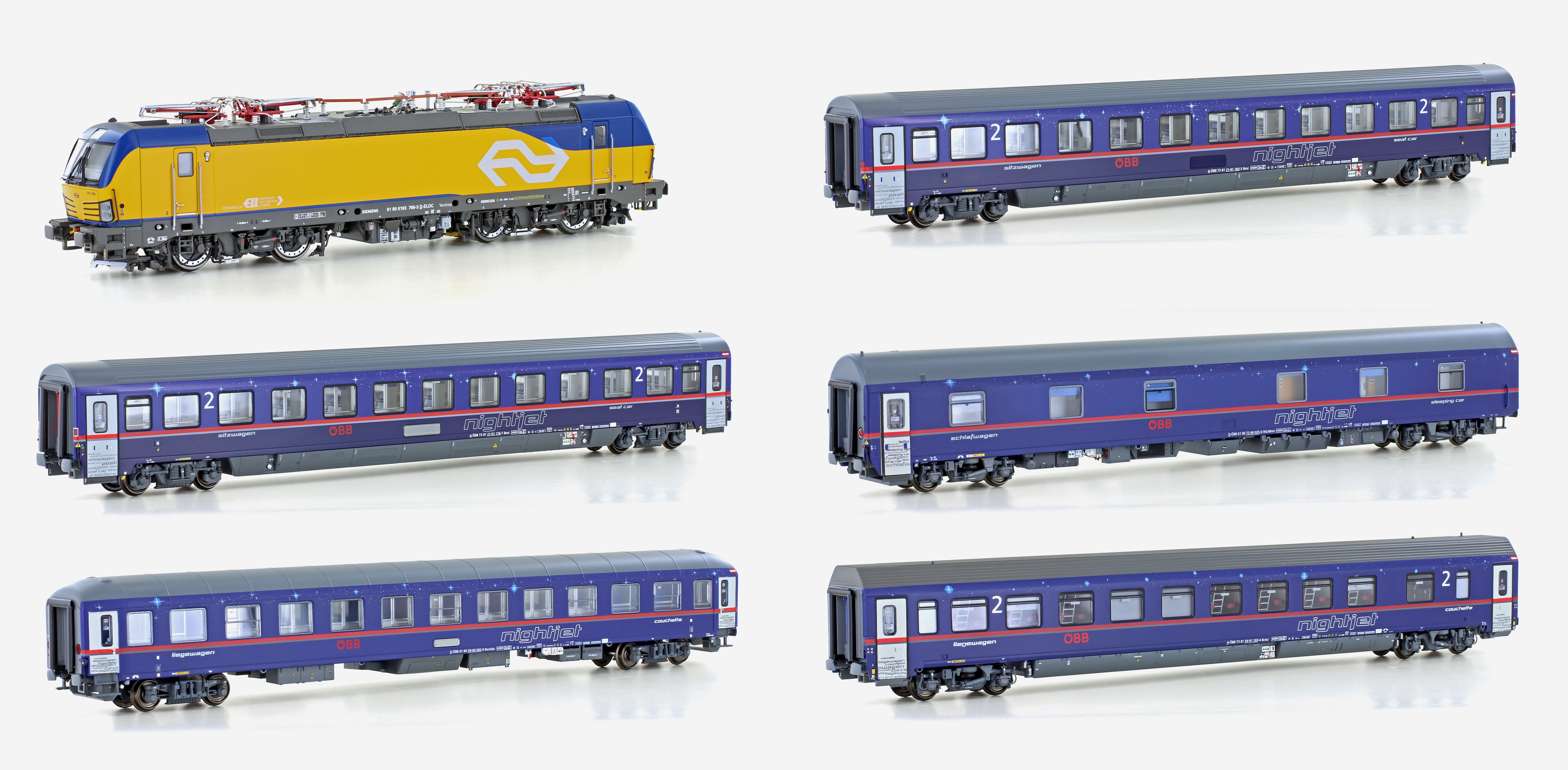 MW2117DCS ÖBB Nightjet Set NJ40421 6-teilig Ep.6