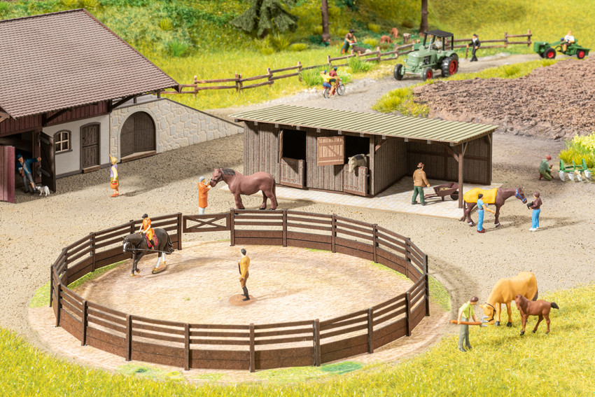 66717 micro-motion Reitplatz mit Pferde-Boxen
