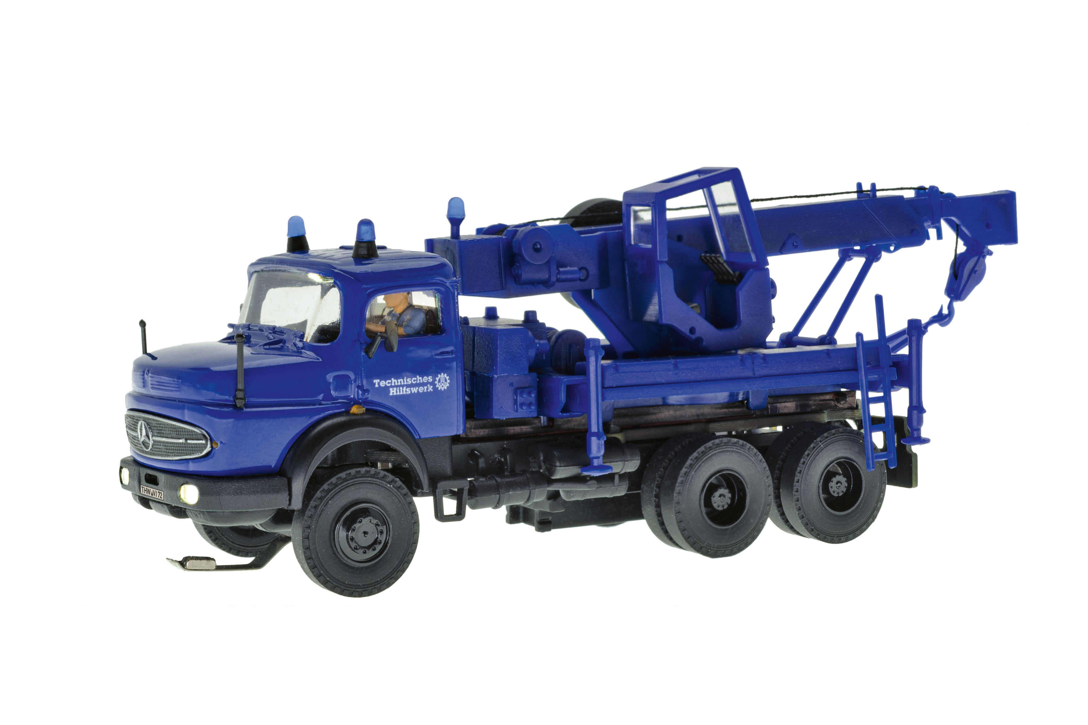 Viessmann 8072 CarMotion: MB Rundhauber Bergekran THW