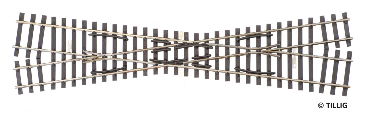 85263 Kreuzung H0 li. / H0m re. 15° , L=232mm
