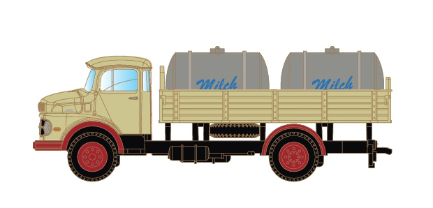3480 MB L322 Pritsche mit Milch Tanks