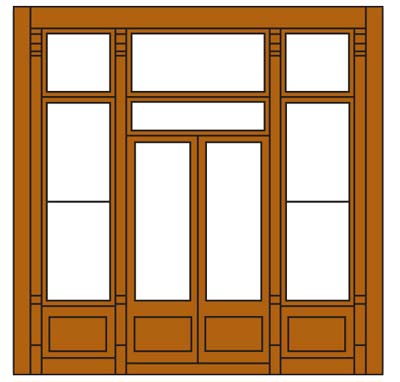 DPM30141 Street Level Victorian Entry Door, 4 St.
