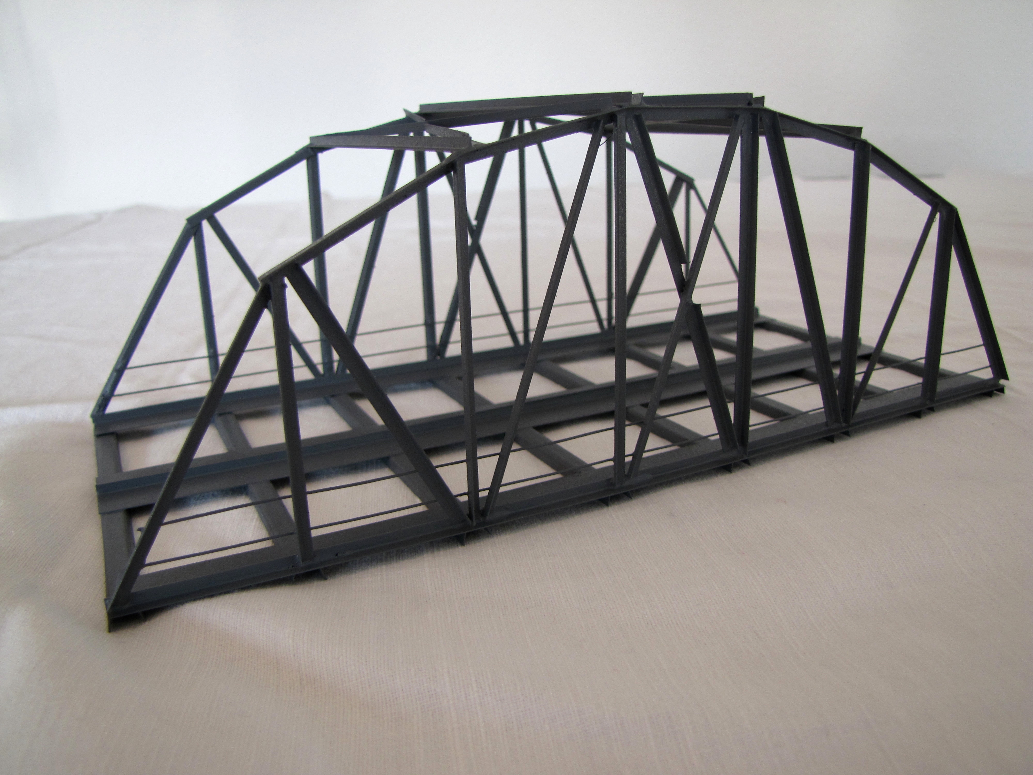 Hack B24-2 Bogenbrücke 24cm 2-gleisig, grau