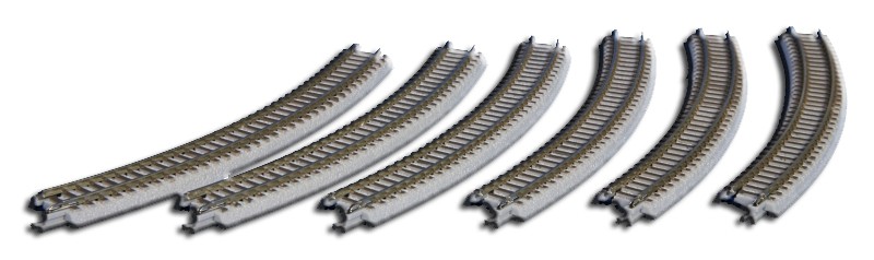 97015 Gleis gebogen R270 30° 6 St.