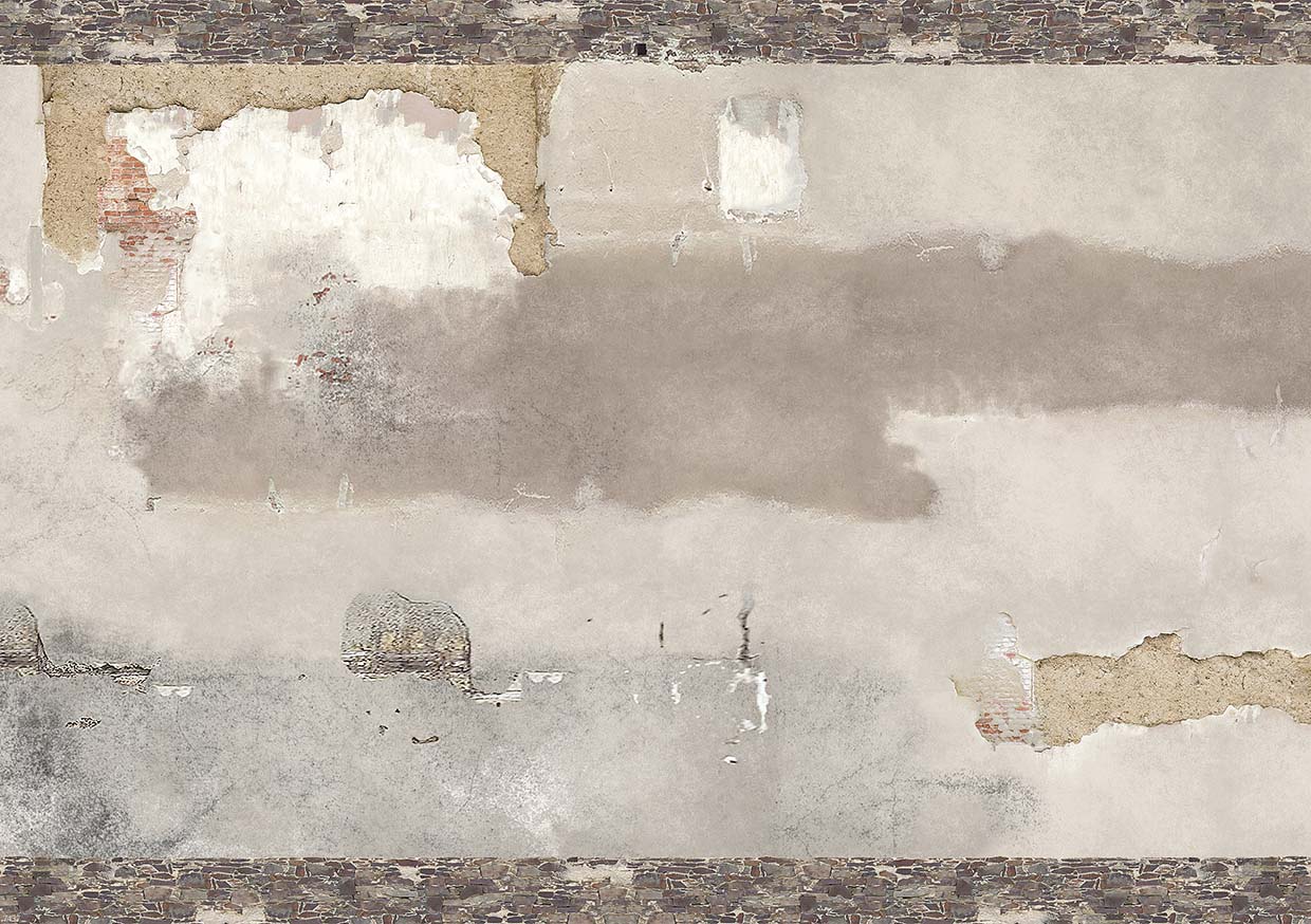 7437 Dekoplatte: Verwitterte Mauer