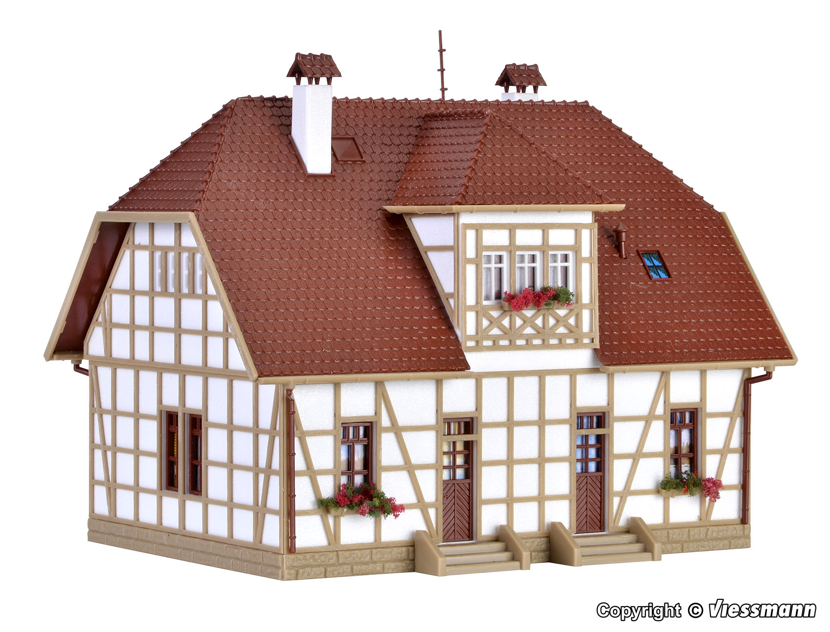 43654 Siedlungshaus mit Fachwerk
