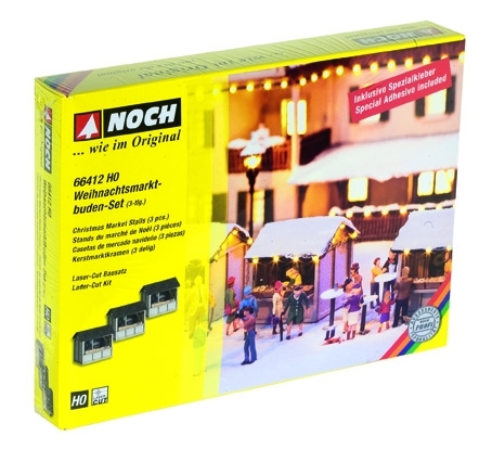 66412 Weihnachtsmarktbuden-Set 3-tlg
