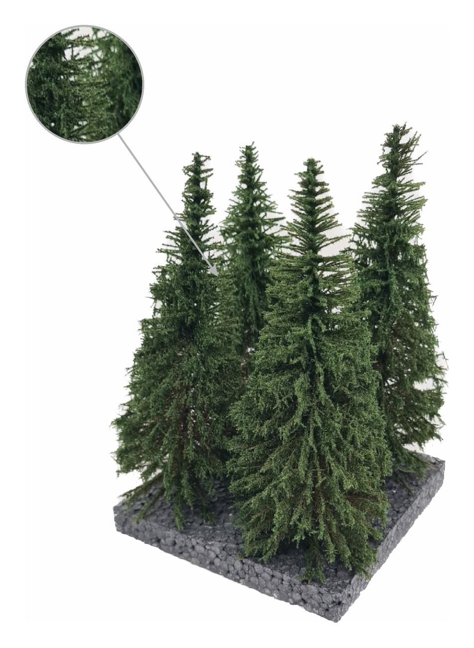 51-4207 Hintergrundfichten (4 Stück) 14-16 cm