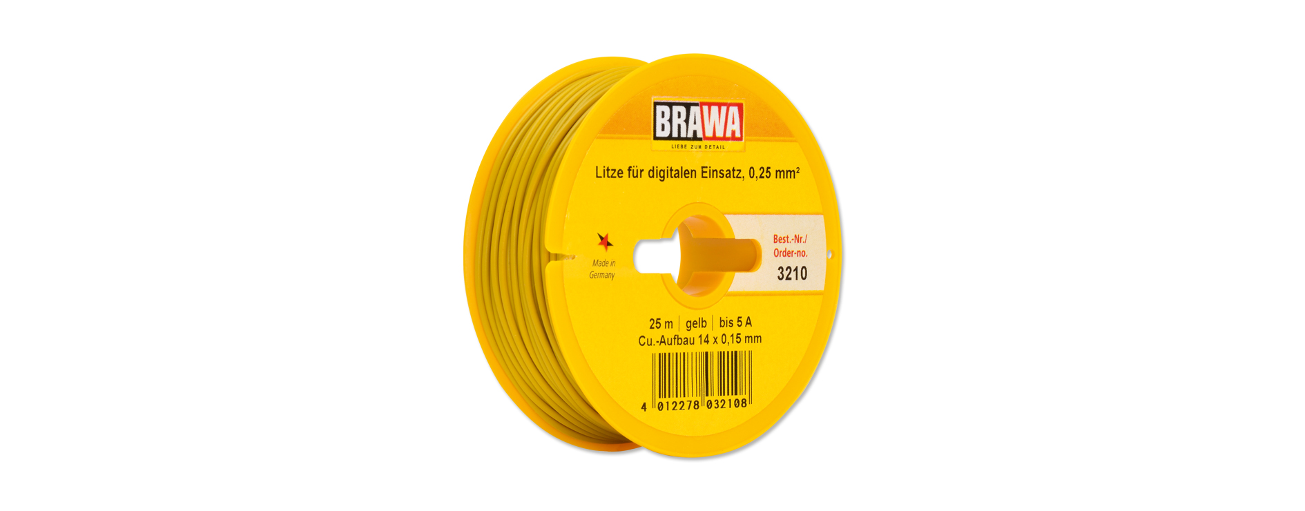 3210 Litze einadrig, gelb 0,25 mm² 25 m