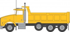 Trainworx 48075 Kenworth T800 Dump Truck - Yellow 