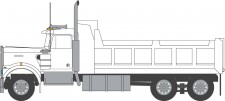 Trainworx 49072 Kenworth W900 Dump Truck - White 