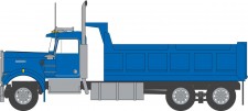 Trainworx 49074 Kenworth W900 Dump Truck - Blue 