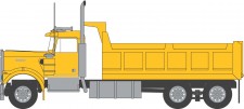 Trainworx 49075 Kenworth W900 Dump Truck - Yellow 