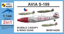 Mark 1 MKM144200 Avia S-199 Bubble Canopy & Wing Guns 