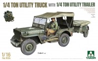 Takom 1026 Utility Truck + 1/4 ton Utility trailer 