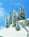 Heki 2161 8 Schneetannen 9-12 cm 
