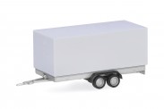 Herpa 052627-005 PKW-Planenanhänger (2a) weiß 