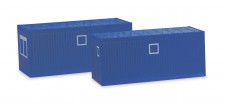 Herpa 053600-003 Baucontainer enzianblau (2 Stück) 