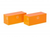 Herpa 053600-004 2x20ft Baucontainer kommunalorange