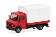 Herpa 099509 (Basic) MB T2 Pritsche/Plane rot/weiß 
