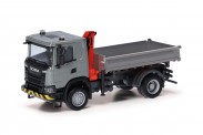 Herpa 318051 Scania XT17 3seitnkipper grau/gelb