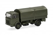 Herpa 747394 MAN F8 Pritschen-LKW mit Plane BW 