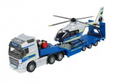 Majorette 8503716004 Volvo Truck + Airbus Police Helicopter 