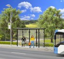 Kibri 37125 N Bushaltestelle mit Flachda 