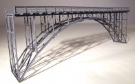 Hack HN32-2 Hochbogenbrücke 32cm zweigleisig, grau 