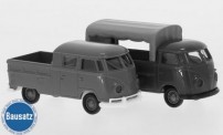 Brekina 10211 MiniKit: 2er Set VW T1/2 Pritsche/Doka  