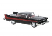 Brekina 19682 Plymouth Fury schwarz m.roten Streifen 
