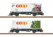 LGB 45885 Containerwagen-Set Coop RhB 