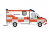 Rietze 76092 MB Sprinter System Strobel RTW Malteser 