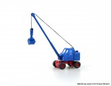 Lemke Minis 4702 Fuchs F 301 Bagger m. Schaufel blau/rot 
